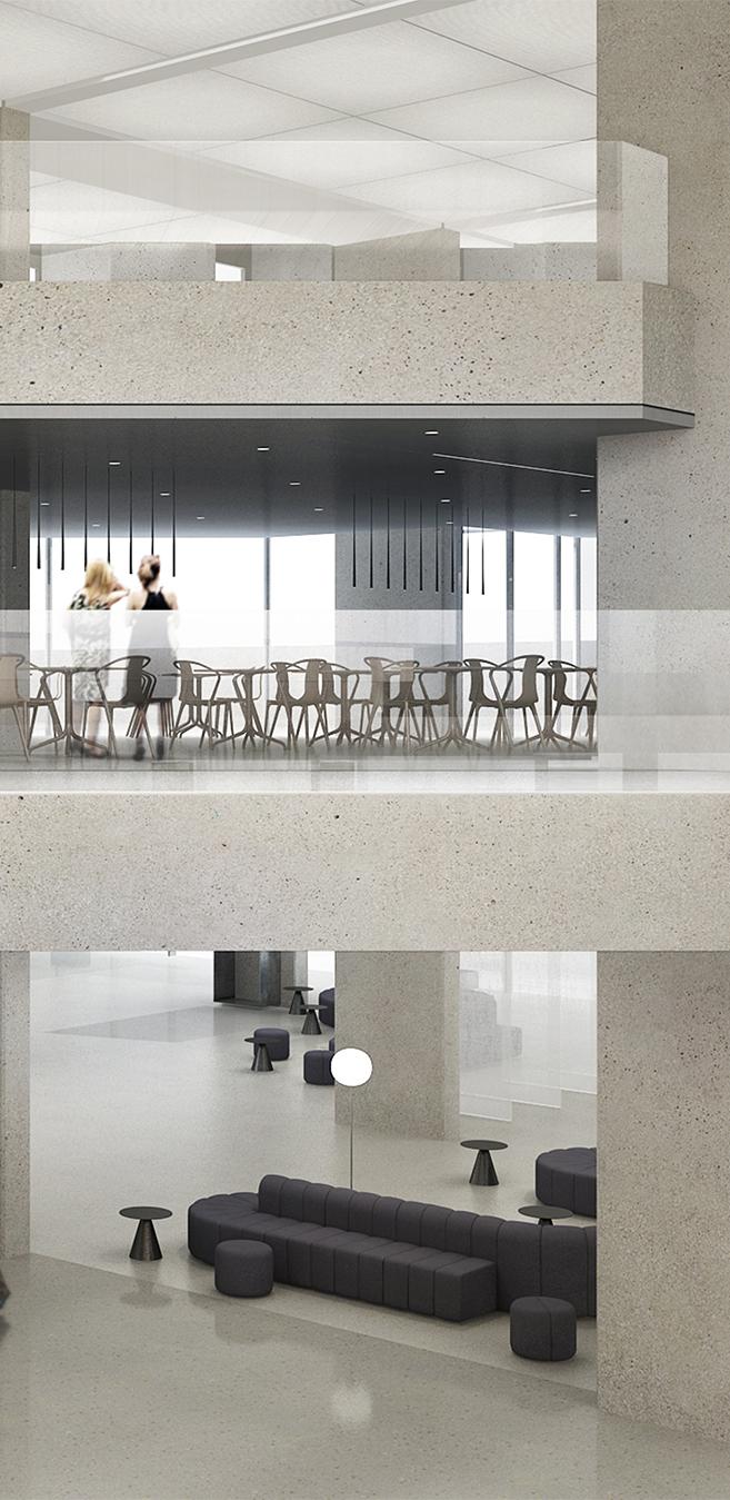 Cathrin Trebeljahr Architecte - CONCOURS SUR INVITATION, RENOVATION INTERIEURE DU CENTRE INTERNATIONAL DE CONFERENCES DE GENEVE